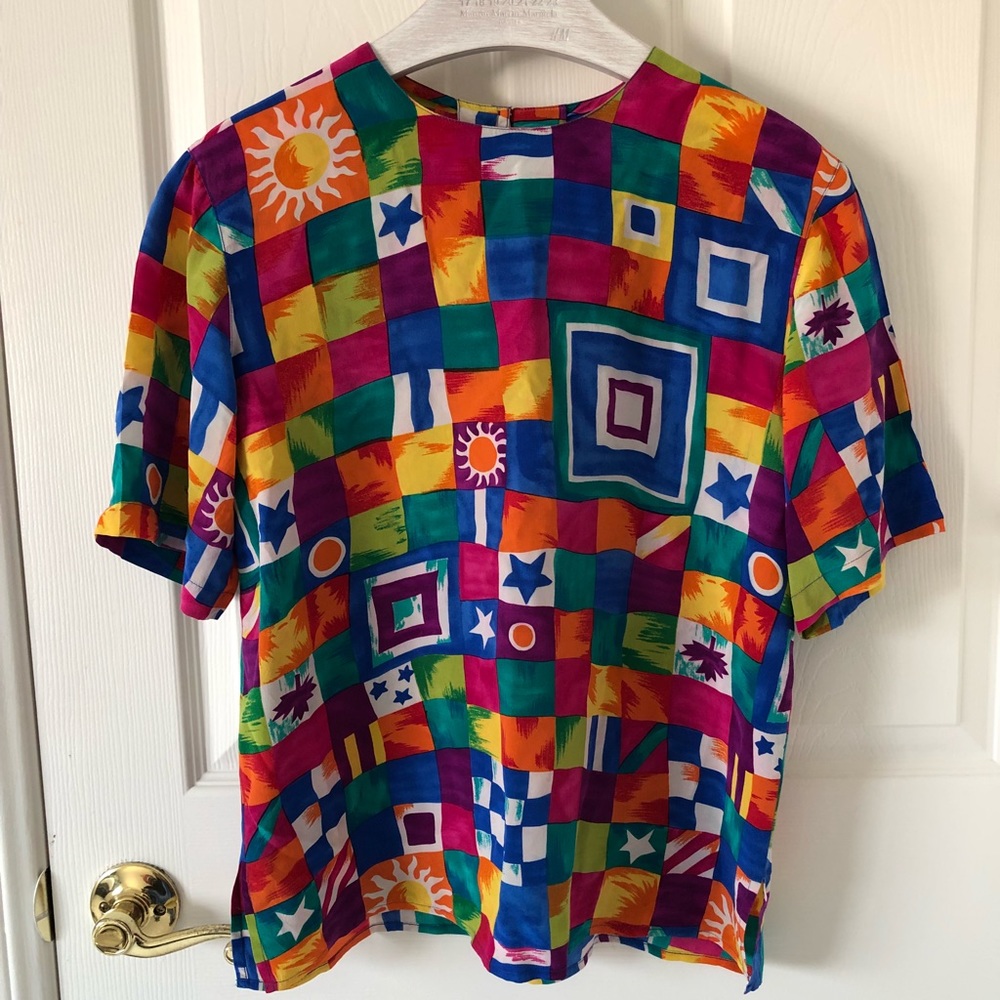 VINTAGE  100% silk shirt - UNIQUE